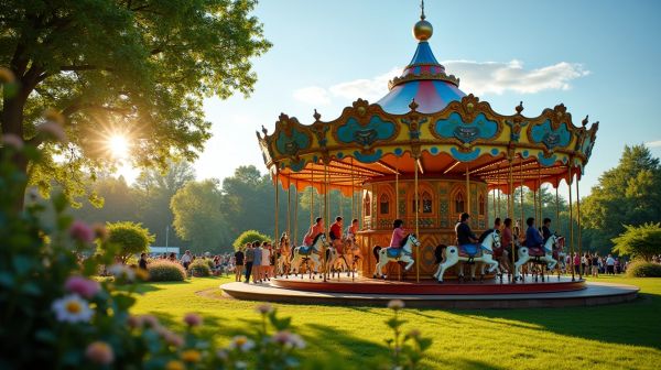 Le carrousel, attraction intemporelle des événements familiaux